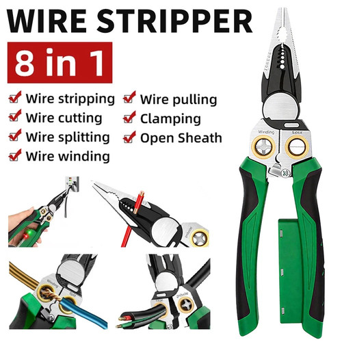 Wire stripper tool with - 8,
