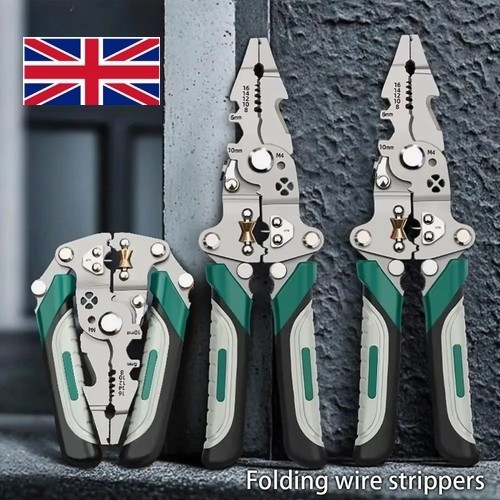 Foldable wire stripper pliers - wire,