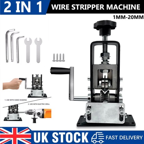 Hand crank wire - stripper,